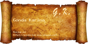 Gonda Karina névjegykártya